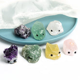 Whimsical Handmade Crystal Creatures -  Amethyst Cluster - Auratract